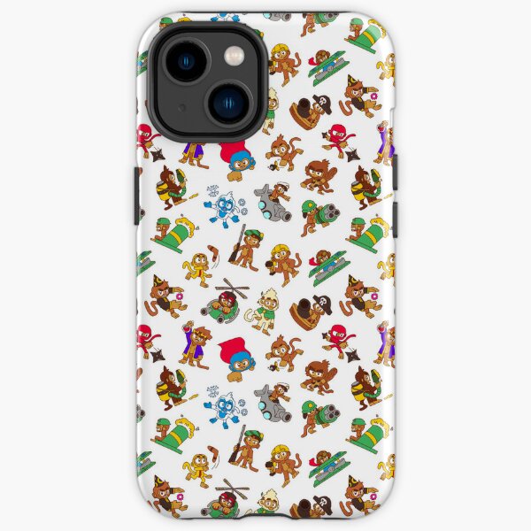Bloons TD 6 Monkeys Pattern iPhone Tough Case RB2407 product Offical bloons td Merch