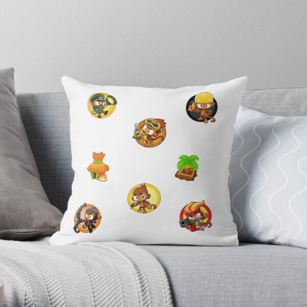 Singe Bloons Td 6 pack Throw Pillow RB2407 product Offical bloons td Merch