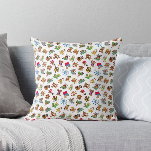 Bloons TD 6 Monkeys Pattern Throw Pillow RB2407 product Offical bloons td Merch
