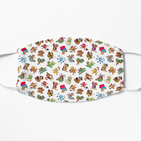 Bloons TD 6 Monkeys Pattern Flat Mask RB2407 product Offical bloons td Merch